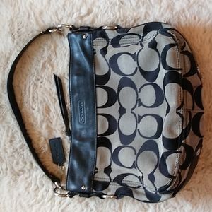 Coach Black and Gray Hobo Bag